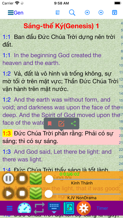Screenshot #1 pour Kinh Thánh âm thanh tiếng Việt