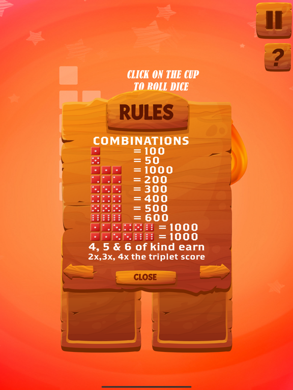 Six Dice Game iPad screenshot 5 - Games app