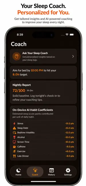 SleepWise: Tracker & Coach screenshot 2