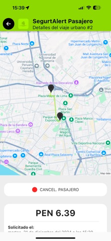 SegurtAlert Pasajero screenshot