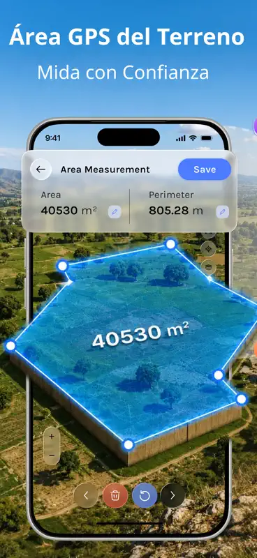 GPS Fields Area Map: FieldCalc screenshot 1 of 8