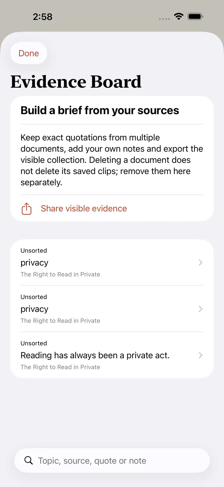 Marginalias iPhone 6.7" screenshot 2: Private document AI