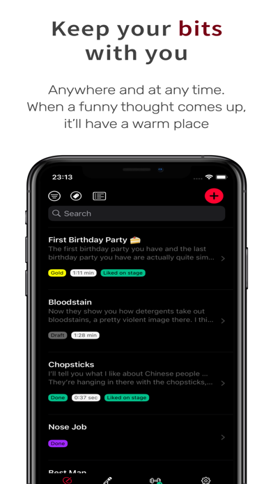 Bits - Stand up writing Screenshot
