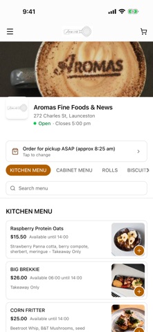 Aromas Cafe: Order Online screenshot