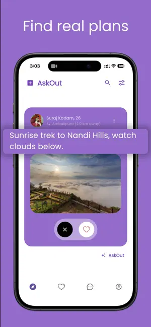 AskOut: Post & Join Plans iPhone screenshot 4