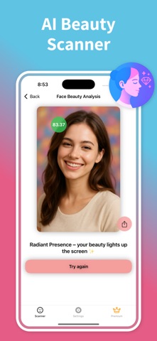 Face Shape: Beauty Scanner AI iPhone screenshot