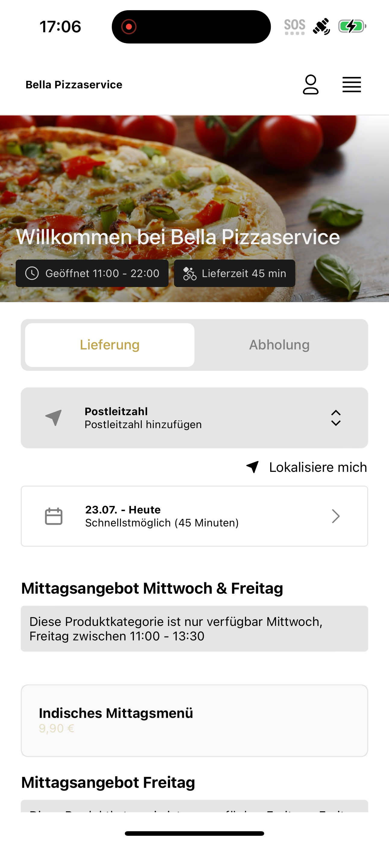 Pizzaservice Bella screenshot 6