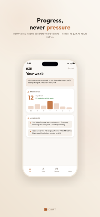 Drift — ADHD Task Manager Screenshot 2 of 6