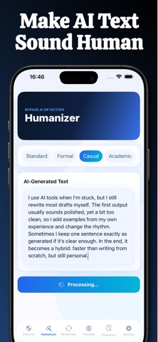 ZeroGPT AI Plagiarism Humanize iPhone screenshot