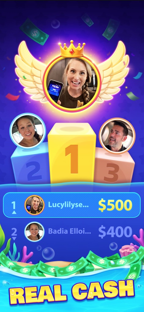 Pocket7Games: Win Cash - Observe the competitive leaderboard, showcasing top-ranked players and their real cash winnings after skilled gameplay.