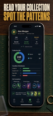 Sports Card Log: TCG Binder iPhone screenshot