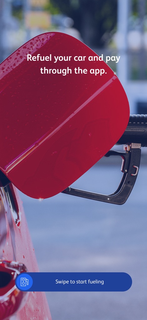 OKQ8 - This tool simplifies vehicle fueling, showcasing the intuitive 'Swipe to start fueling' action and integrated in-app payment.