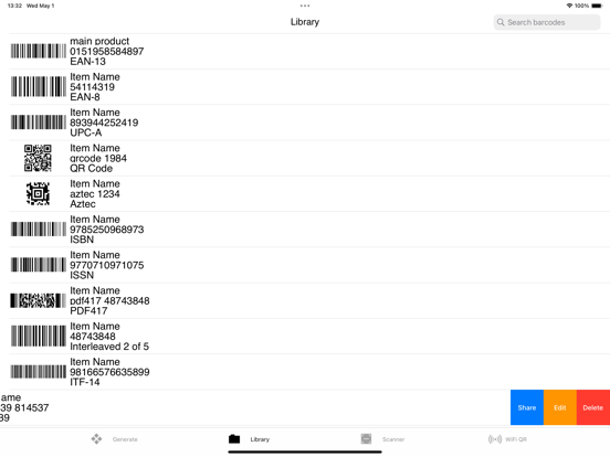 Barcodes Generator Unlimited iPad app afbeelding 3