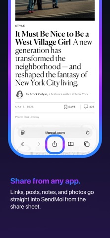 SendMoi – Share Links to Self Screenshot 2 of 5