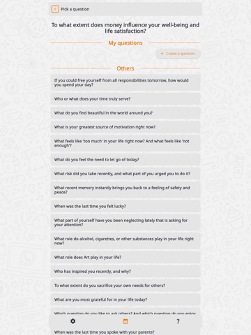 One Question per Day iPad screenshot