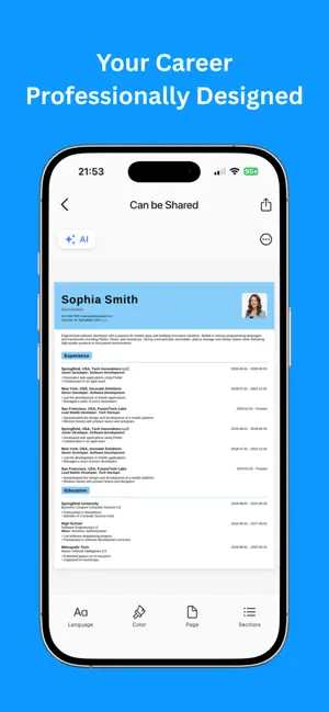 CV Maker - Intelligent Resume iPhone screenshot 5