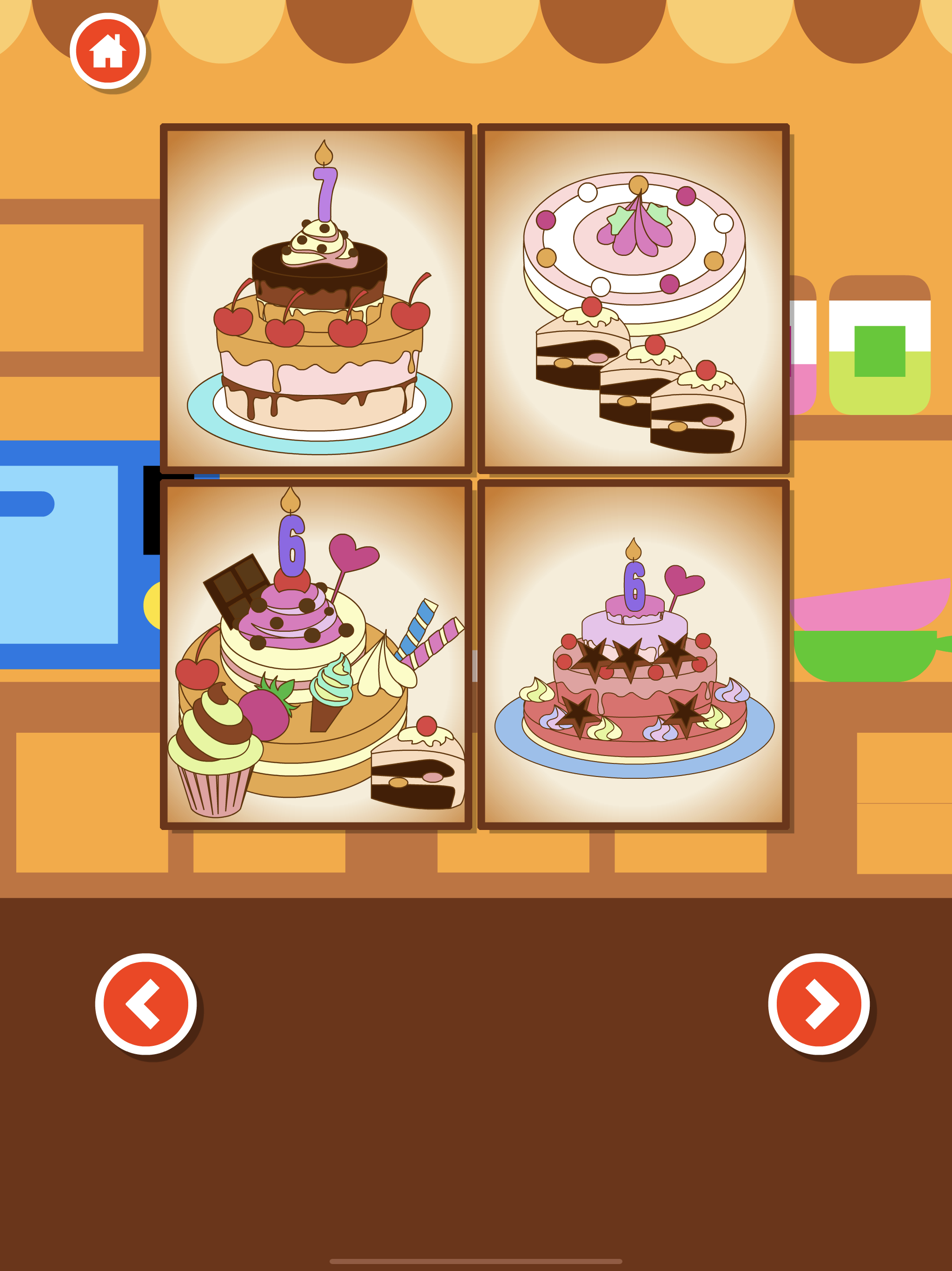 Birthday Cake Coloring Games