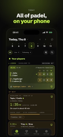 BePadel: Padel Live Scores Screenshot 2 of 8