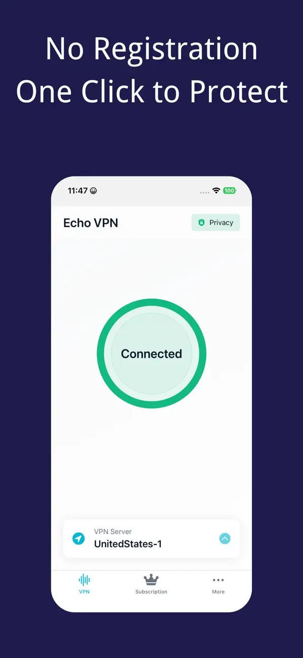 #2. Echo VPN - Secure & Fast (iOS) 来自: GalaxNet Ltd.