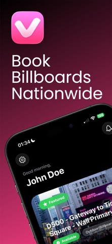 Vue - Book a Digital Billboard iPhone screenshot