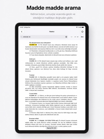 Kanunlar iPad screenshot
