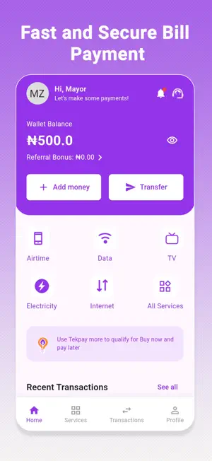 Tekpay screenshot 1