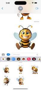 Happy Bee Stickers screenshot #4 for iPhone