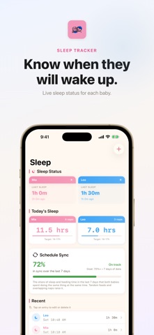 Twin Baby Feed Tracker - Twin iPhone screenshot