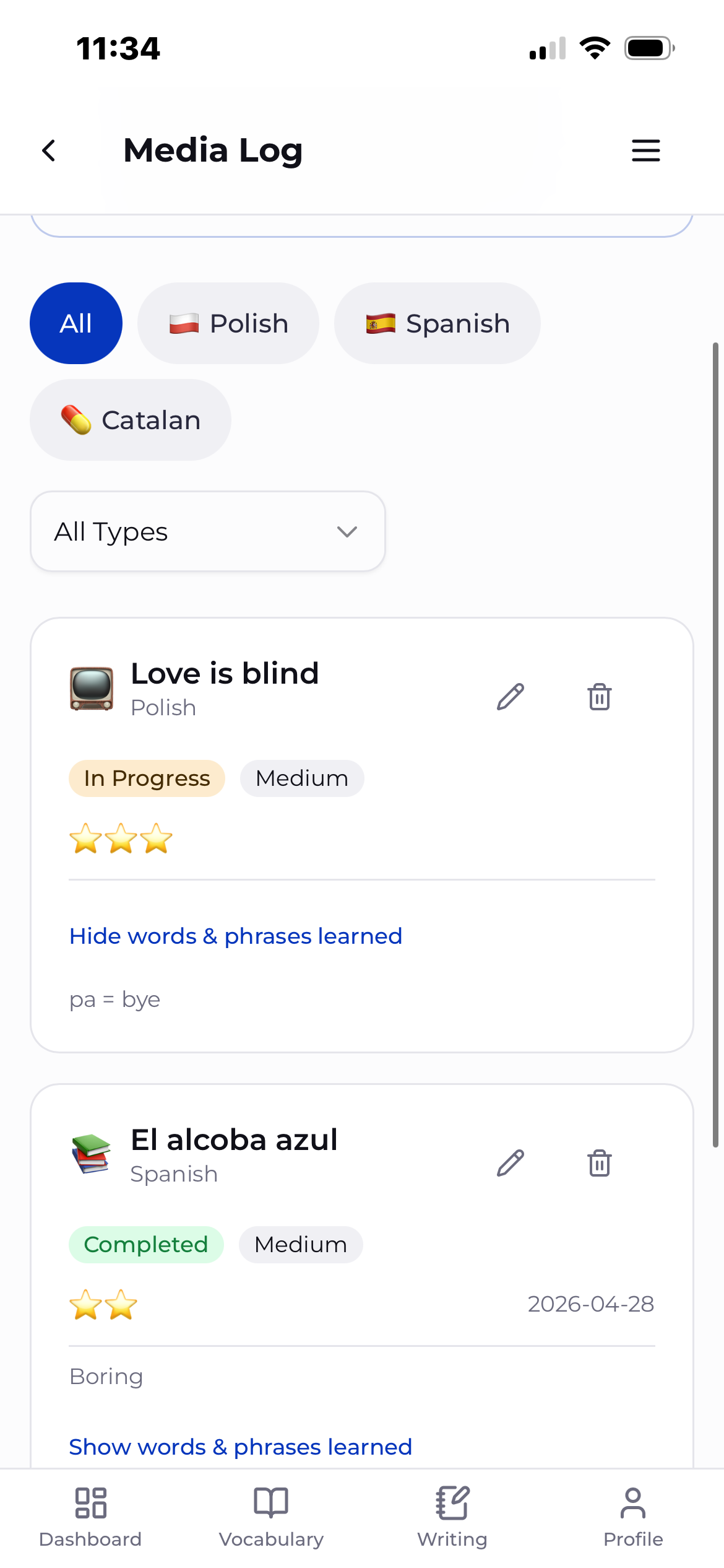 Linguismo: Language Tracker screenshot 4