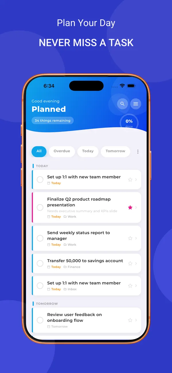 Screenshot #3 pour Things List - TO DO & Tasks