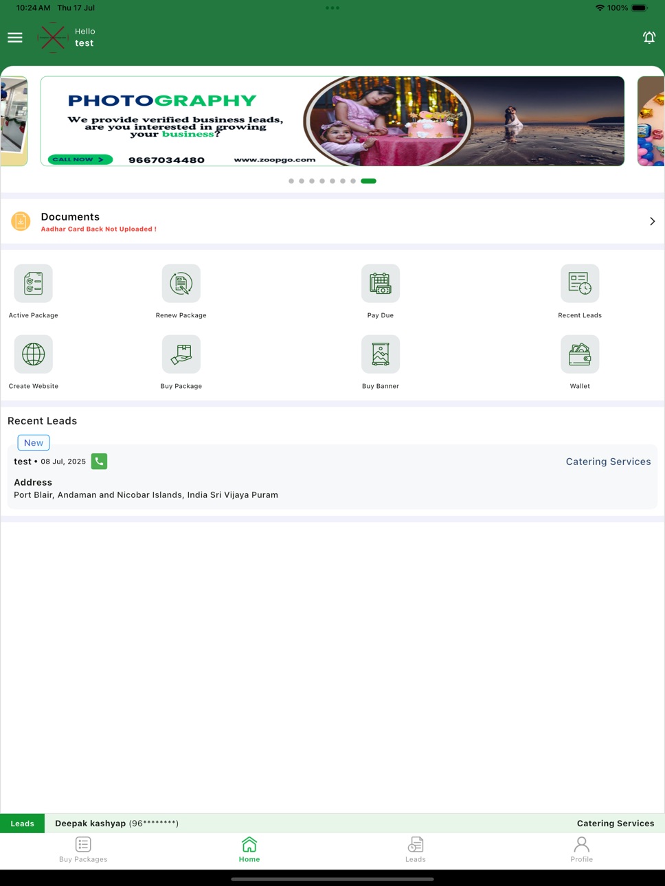 iPad screenshot