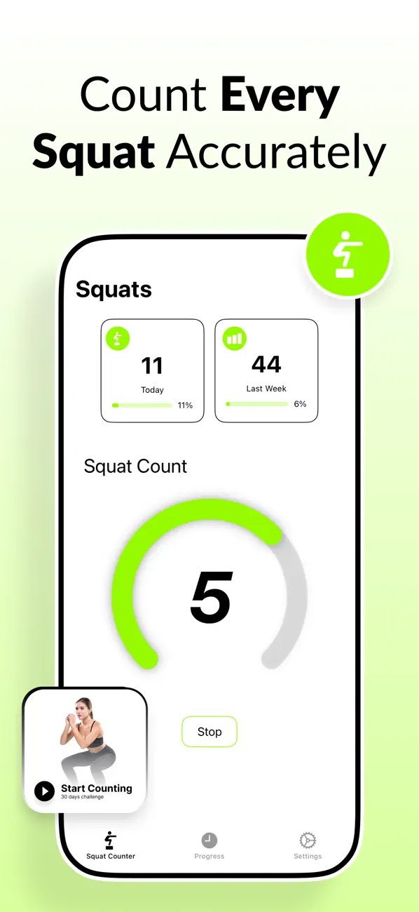 Screenshot #3 pour Squats - Tracker & Counter