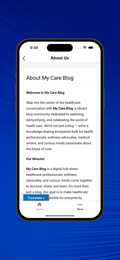 MyCare Blog screenshot 1