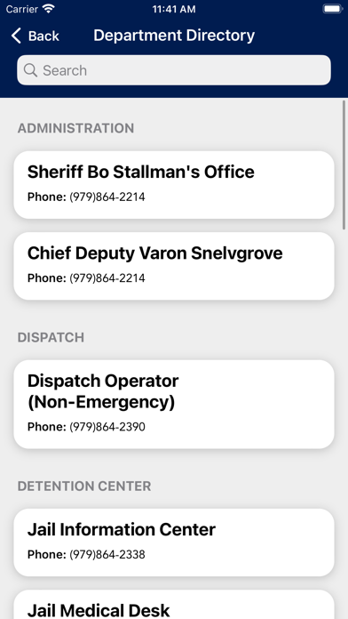 Brazoria County Sheriff Screenshot