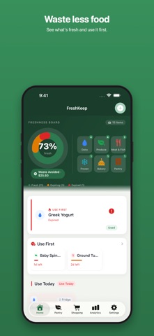 FreshKeep: Food Expiry iPhone screenshot