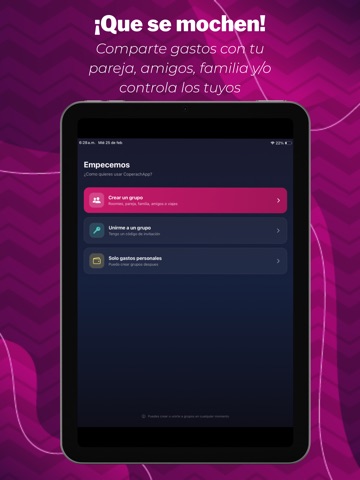 CoperachApp - Gastos y Cuentas iPad screenshot