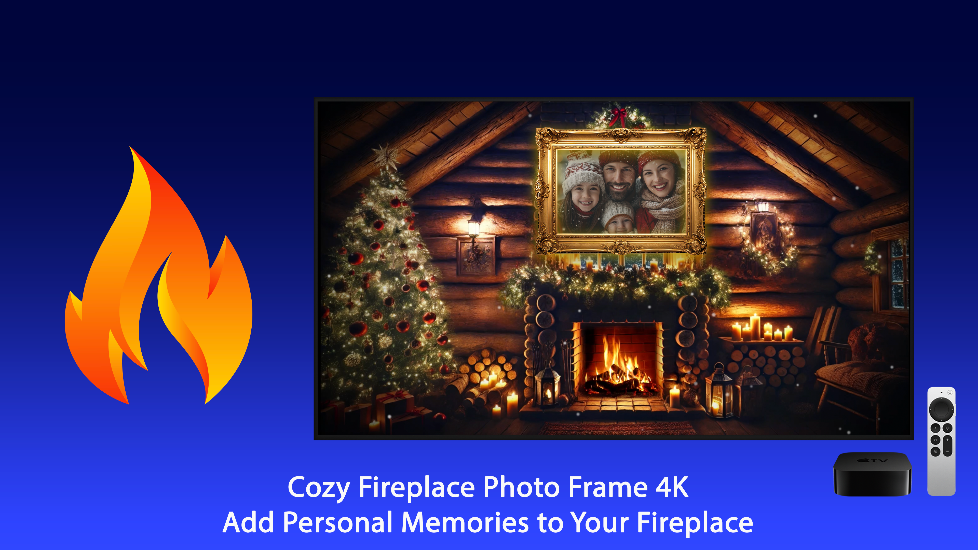 Cozy Fireplace Photo Frame 4K screenshot 5
