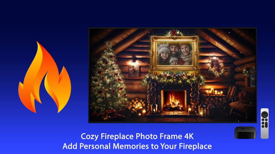 #4. Cozy Fireplace Photo Frame 4K (iOS) By: Igor Bidenko