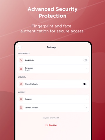 ZayedU OneID iPad screenshot 6