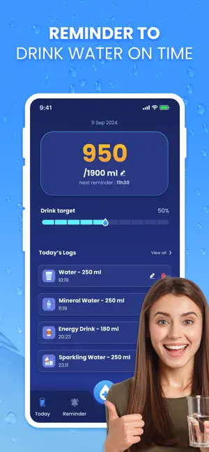 Water Tracker: Daily Reminder screenshot 1