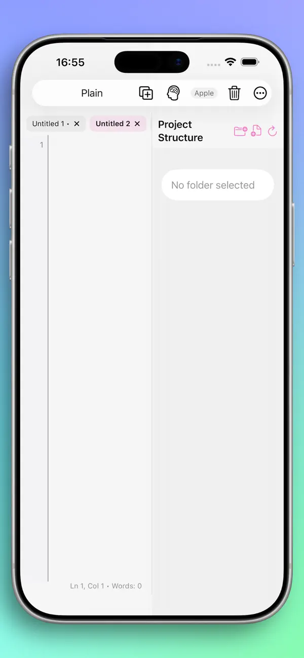 #6. Neon Vision Editor (iOS) Podle: Hilthart Pedersen