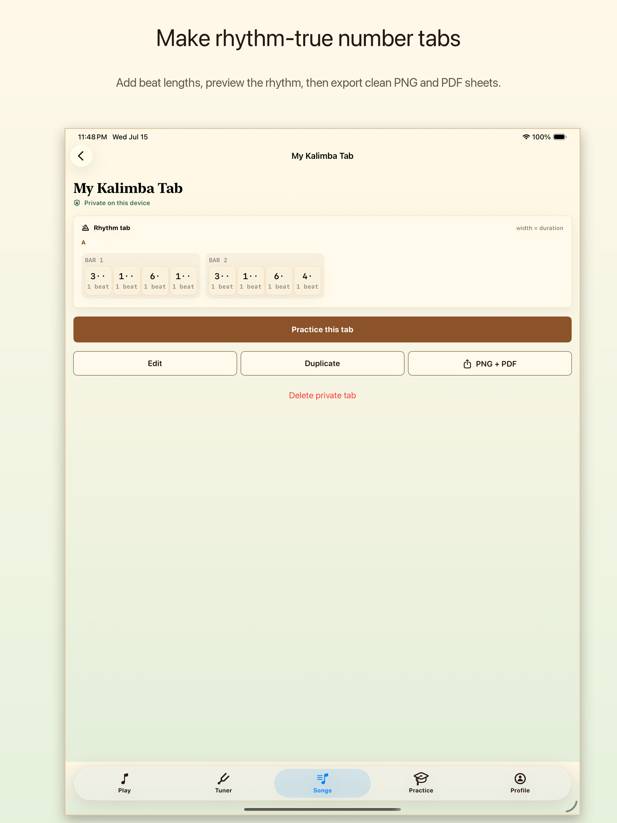 Kalimba Studio: Tuner & Tabs screenshot 10