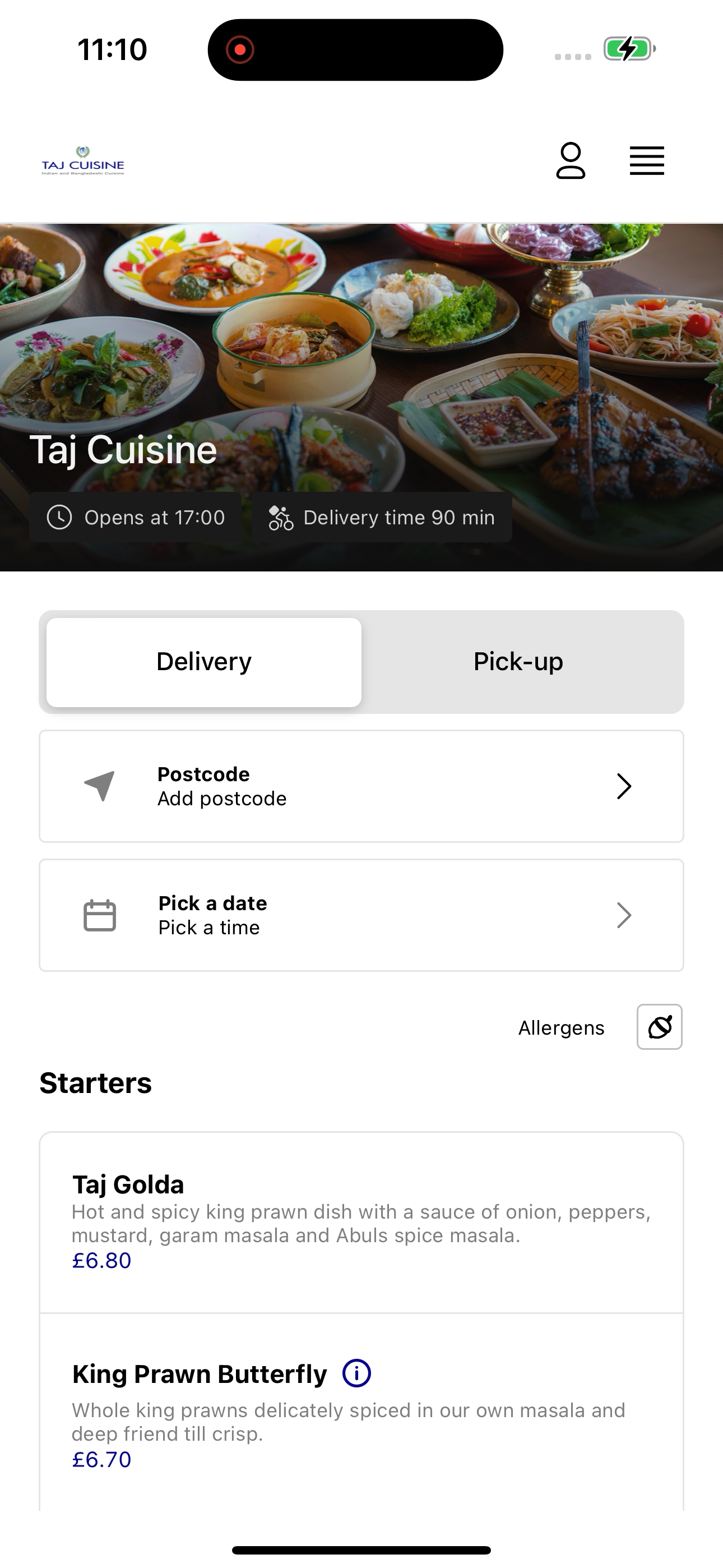 Taj Cuisine UK screenshot 3