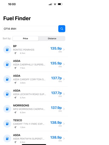 UKFuelFinder iPad screenshot