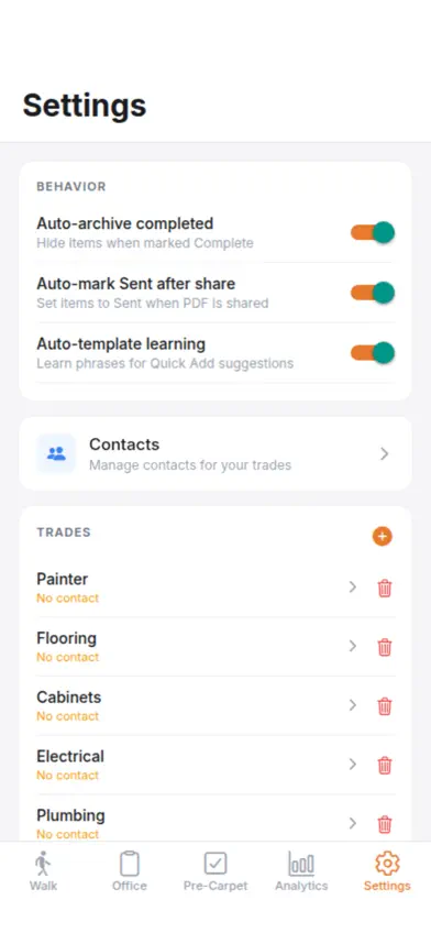 RapidPunch - Punch List screenshot 1