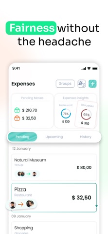 Roommate expense tracking Crew screenshot