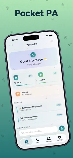 Personal Assistant: Pocket PA screenshot 1