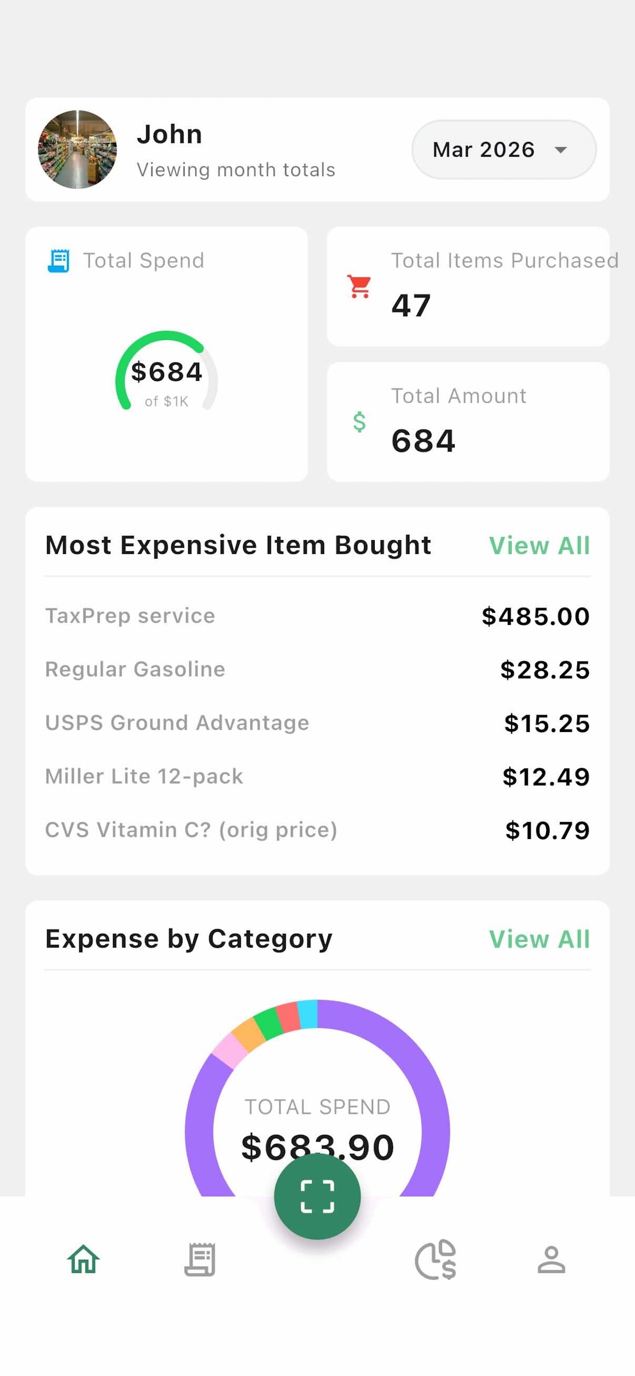 Neogen Receipt Scanner screenshot 1