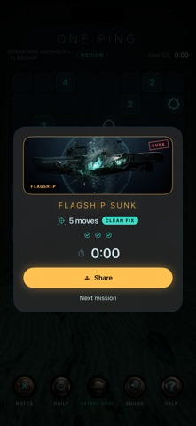 One Ping: Sonar Logic Puzzle screenshot 2
