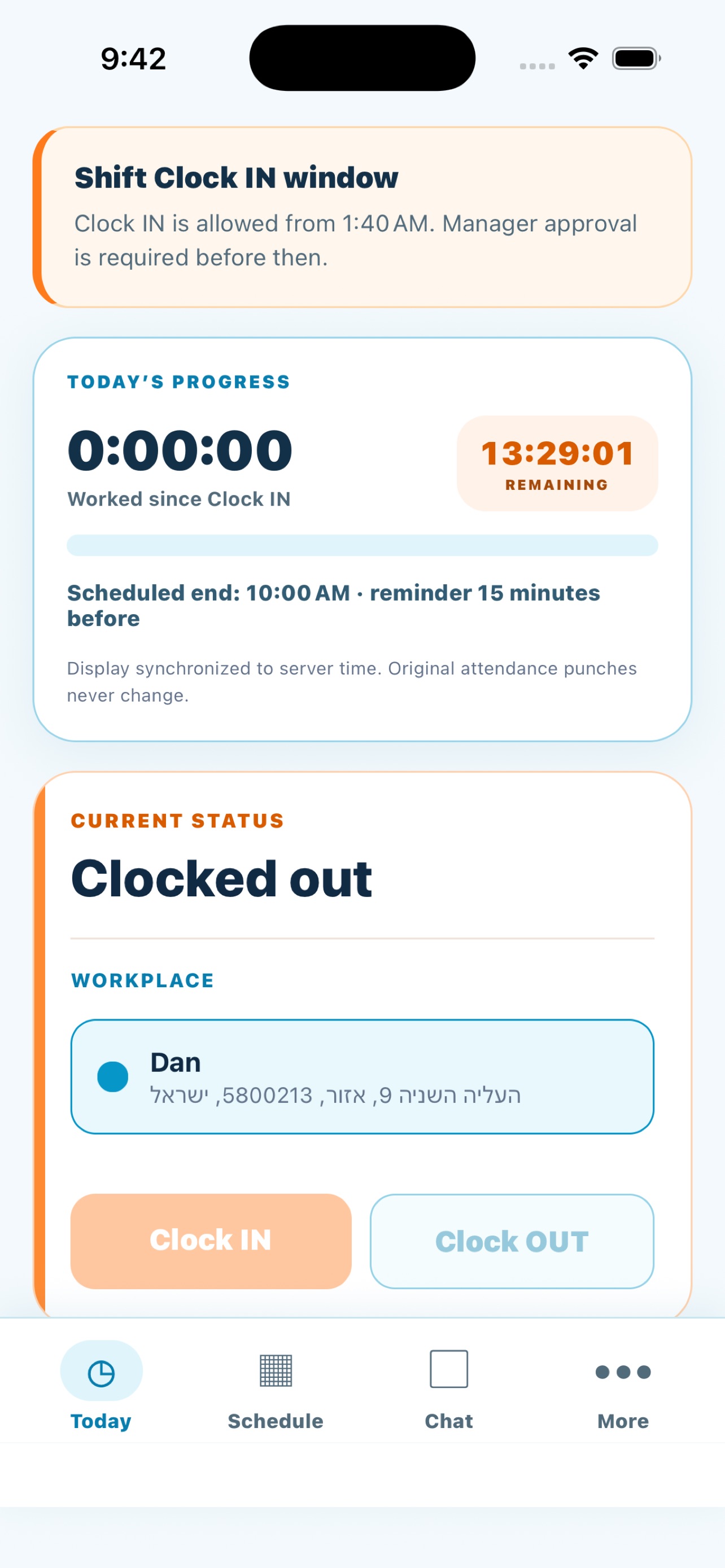 Screenshot 1 of The Work Clock